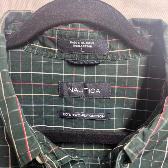 Lot‎ of 2! Mens Ralph Lauren Nautica Button Down Shirt, Long Sleeve - Large - Picture 7 of 9